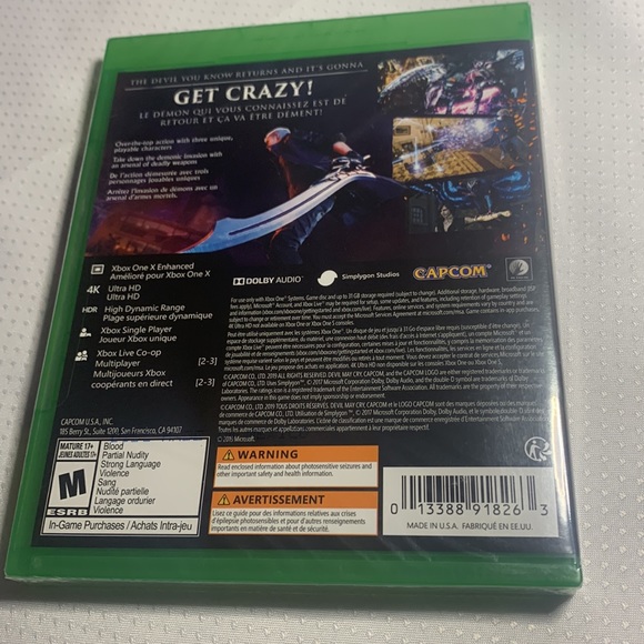 NIB Devil May Cry 5 2019 Microsoft Xbox One Capcom Brand New Sealed - Picture 2 of 4